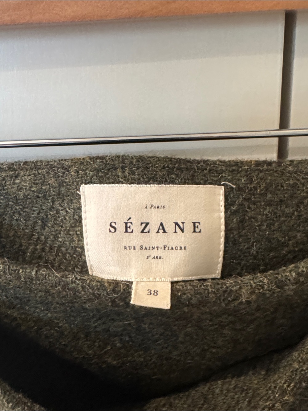 Sezane Peter Skirt Kaki Chiné - Size 38 | US 6 - Picture 4 of 4